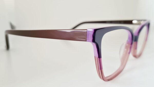 Armação de Óculos Retangular Degrade Roxo e Rosa - Image 4