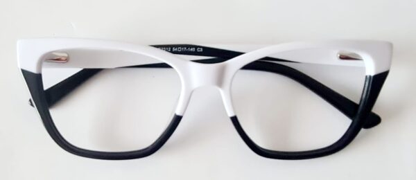Armação de Óculos Bicolor Branco e Preto